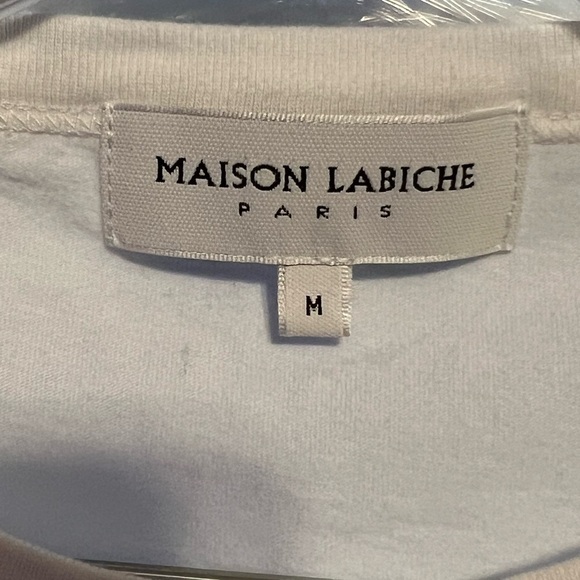 Maison Labiche Paris white crew neck cayman paradise t-shirt Made in Portugal - Picture 7 of 9